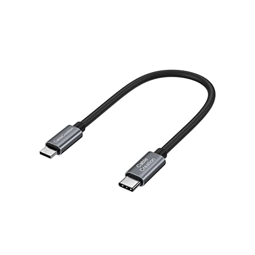 CableCreation USB C Cable Short 0.65 FT, USB-C to Micro USB A OTG Cable, Compatible with DJI Spark/DJI Mavic/Mavic Pro/Mavic Pro Platinum/Mavic Air Controller 0.2m, Space Gray