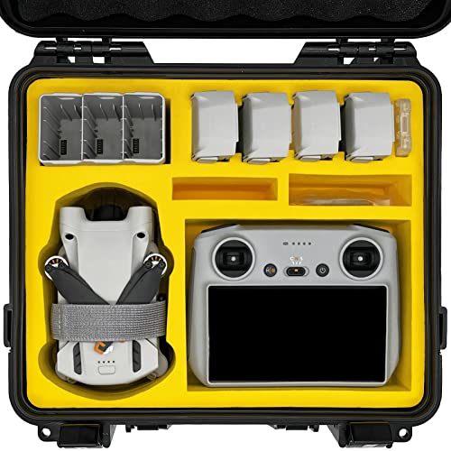 2022 FPVtosky Hard Case for DJI Mini 3 Pro, Fits Latest DJI RC, Free Props Strap and MicroSD Card Case Included [Case Only]