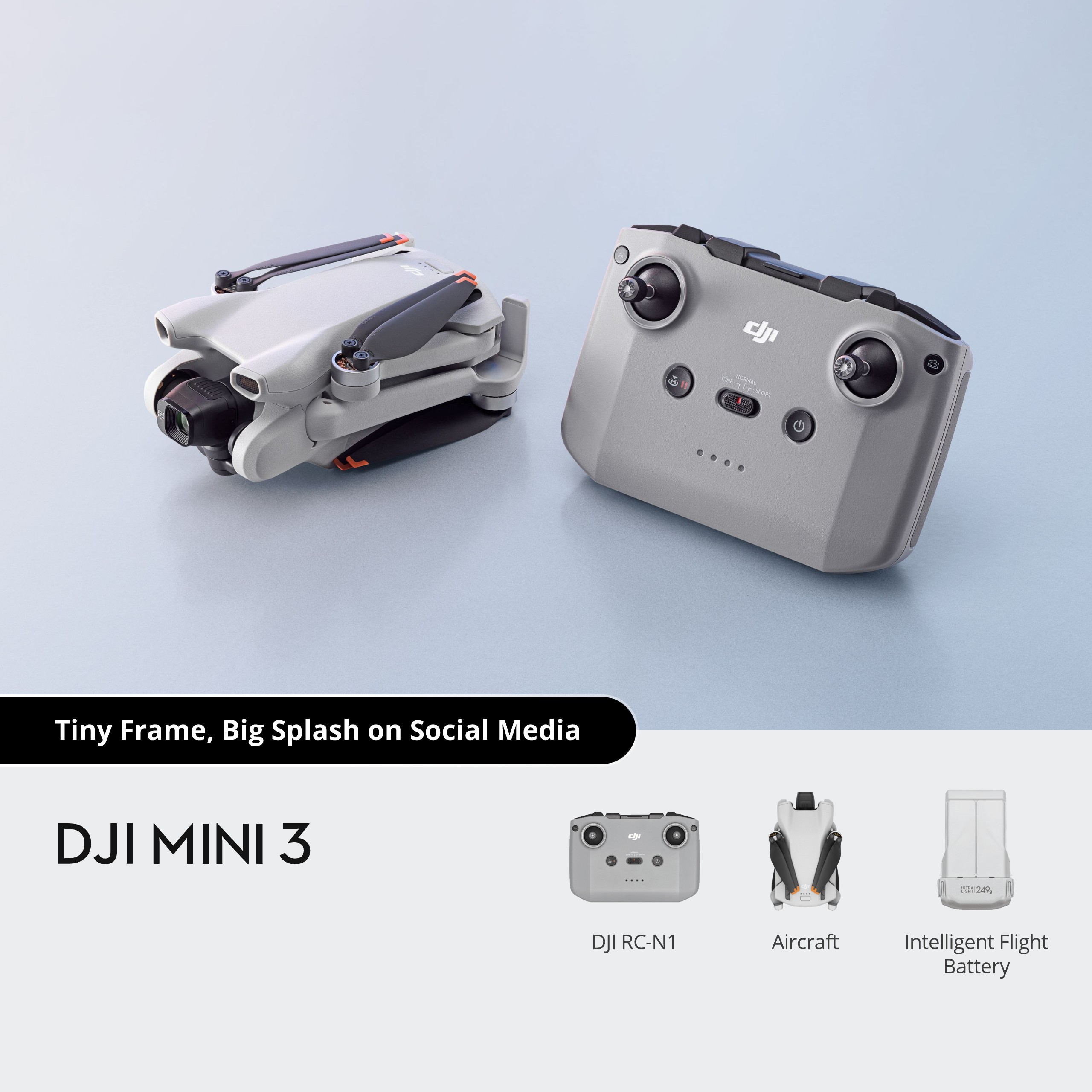 3D DJI Mini 3 (DJI RC-N1)